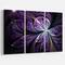 Designart - Glittering Purple Fractal Flower - Floral Canvas Art Print